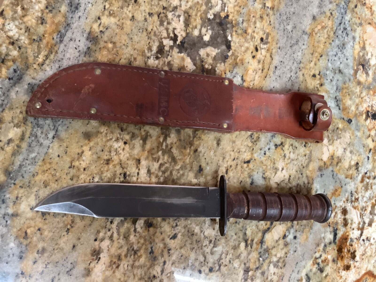 WWII or Korean Wae Fighting Knife USMC Original