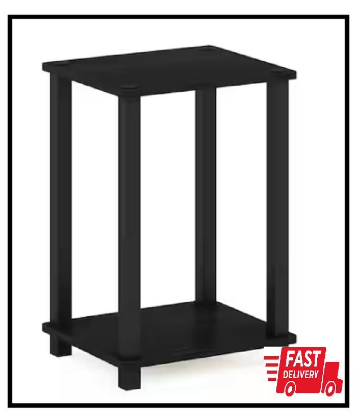 Simplistic 13.4 In. Espresso / Black Small End Table