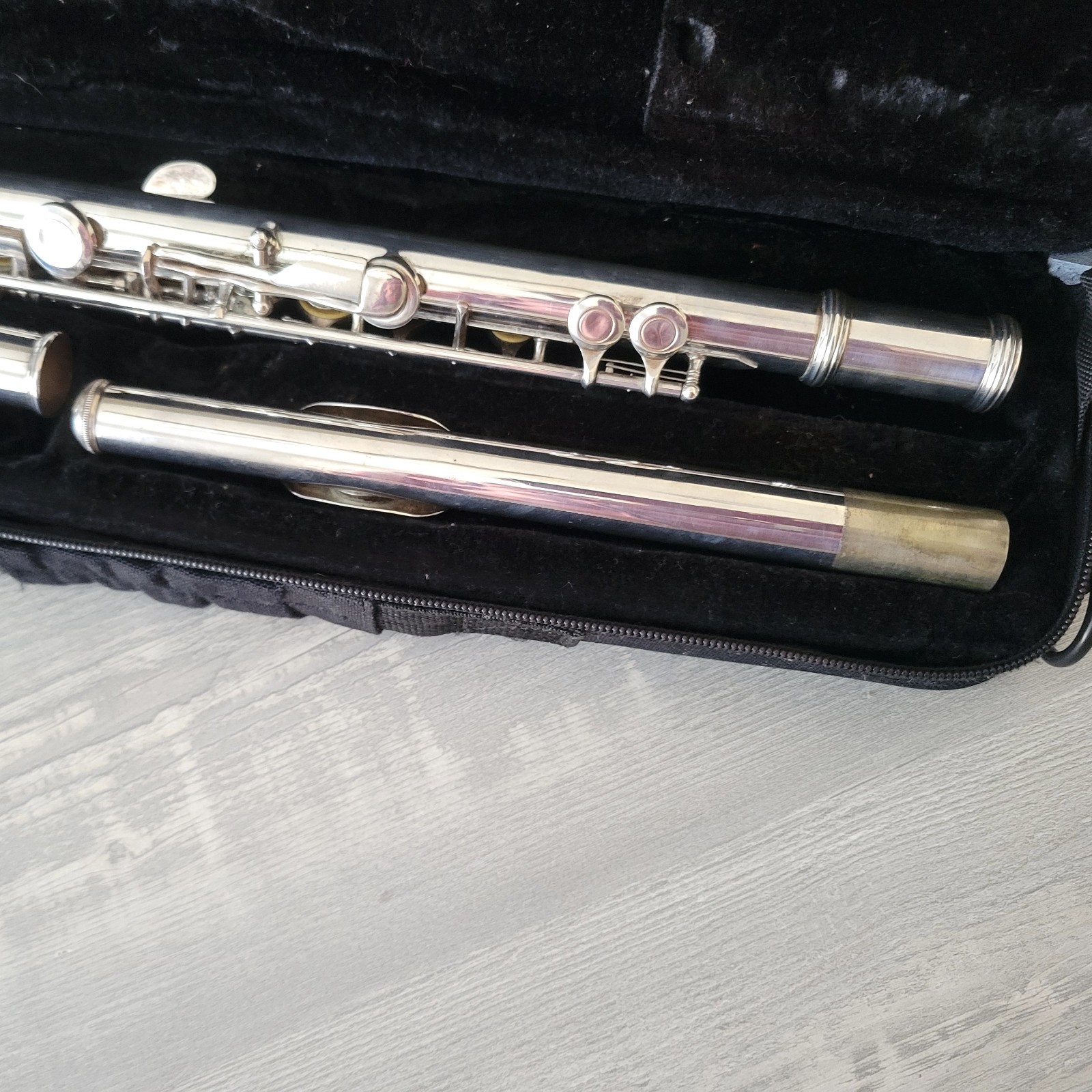 Ravel Flute In Case Silver Plate HC01952