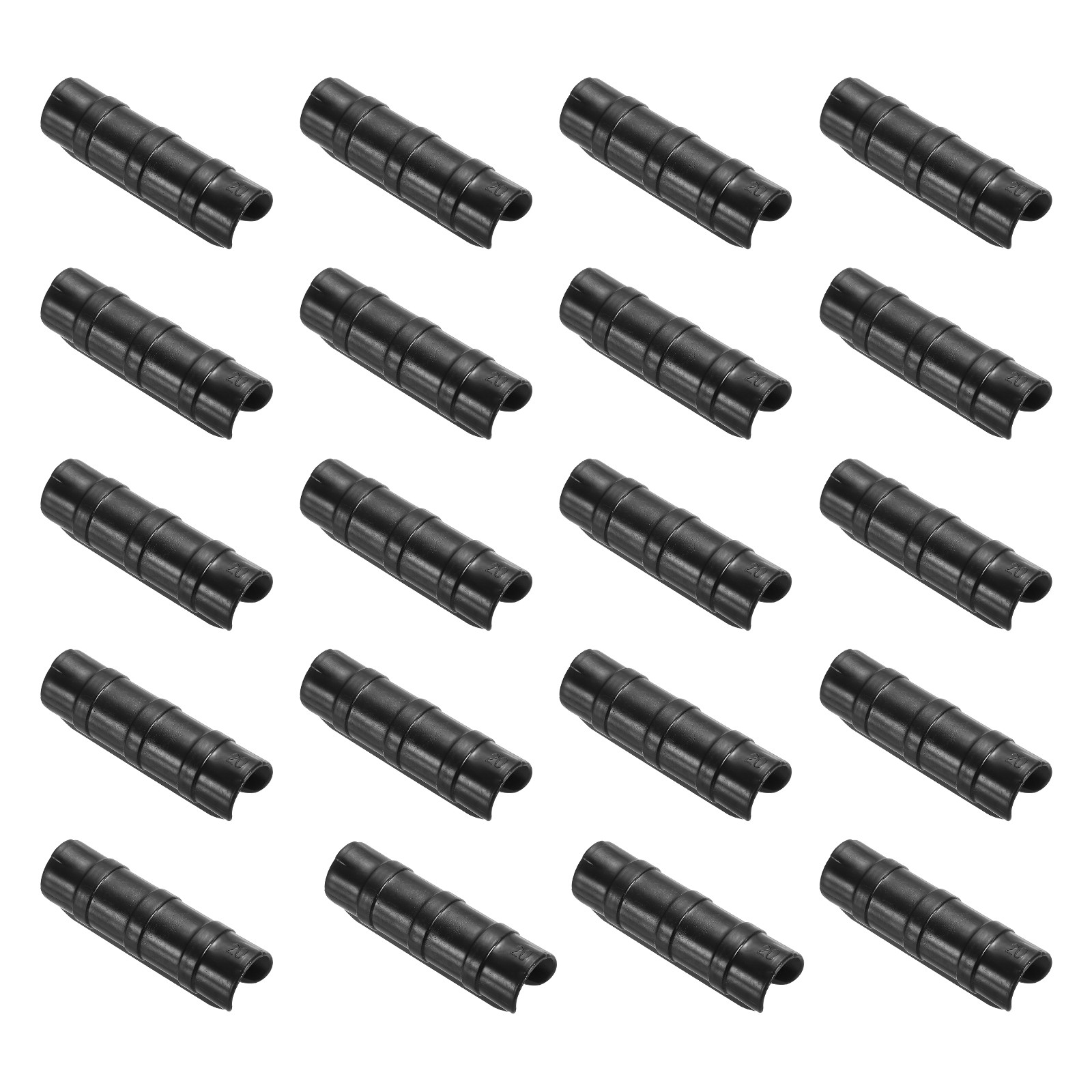 20Pcs 3/4" 20mm Greenhouse Snap Plastic Greenhouse Clamp Clip Tube Black