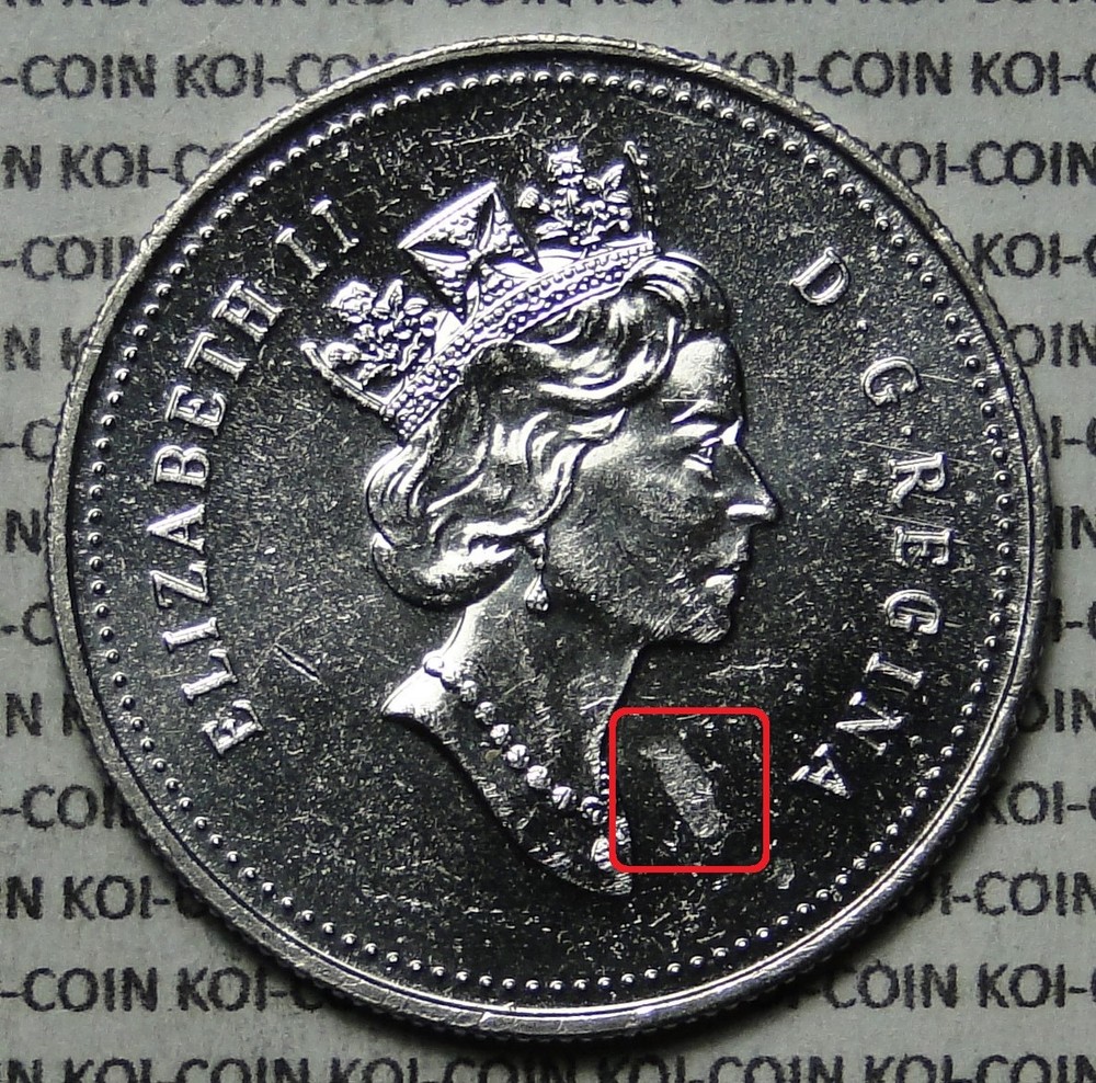 *ERROR*Strike through* BU UNC Canada 1999 50c 50 cent half dollar coin