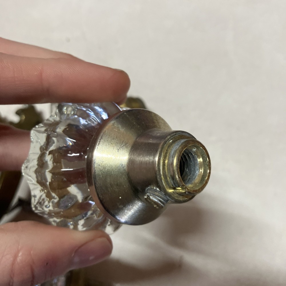 Vintage Glass Door Knobs 3 Sets With Some Hardware B28
