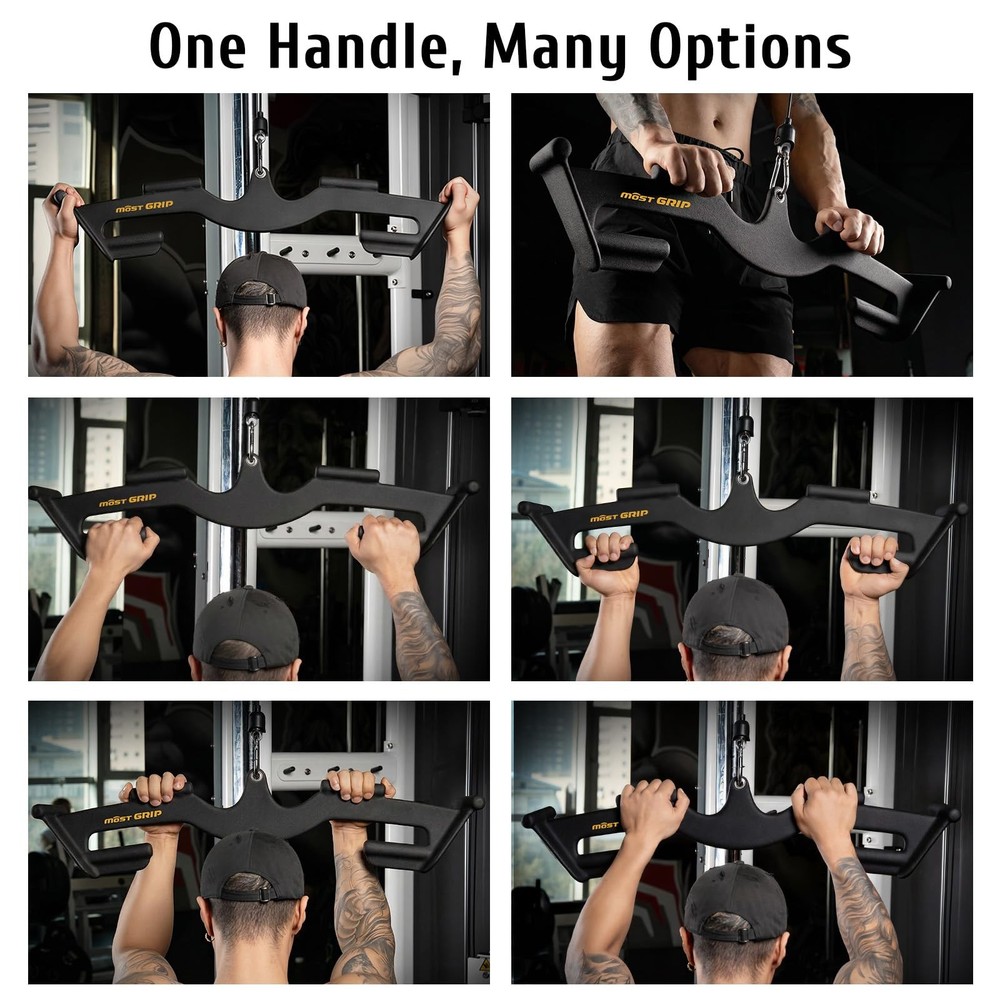 LAT Pull Down Bars Set, Triangular Stability LAT Pulldown Attachments with 8 ...