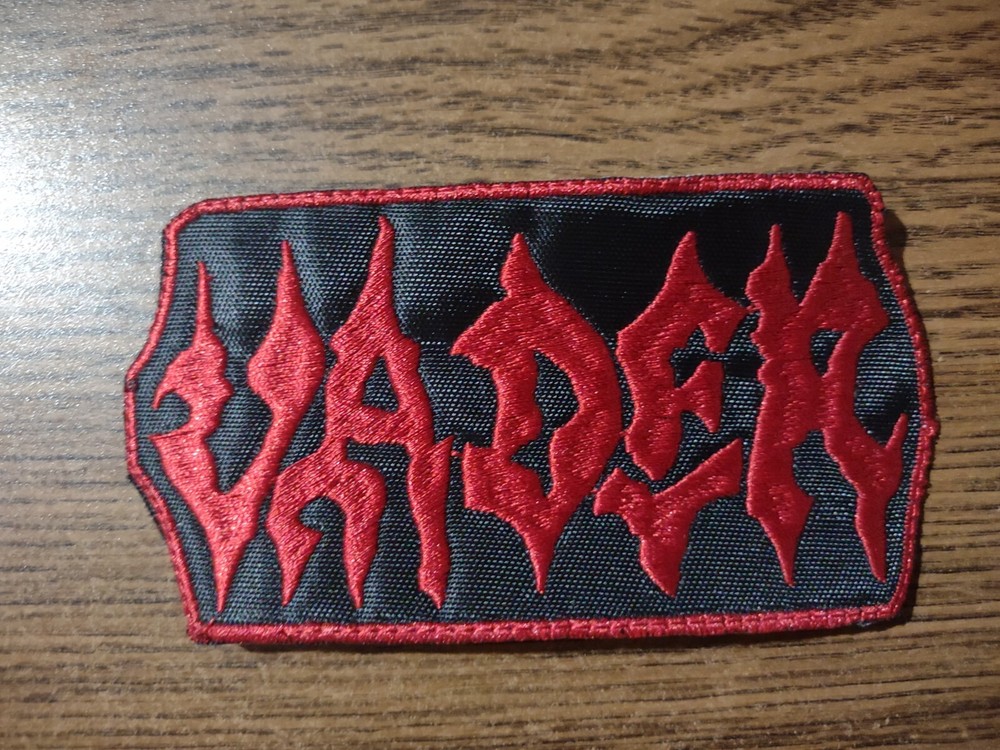 VADER,SEW ON RED WITH RED BORDER EMBROIDERED PATCH
