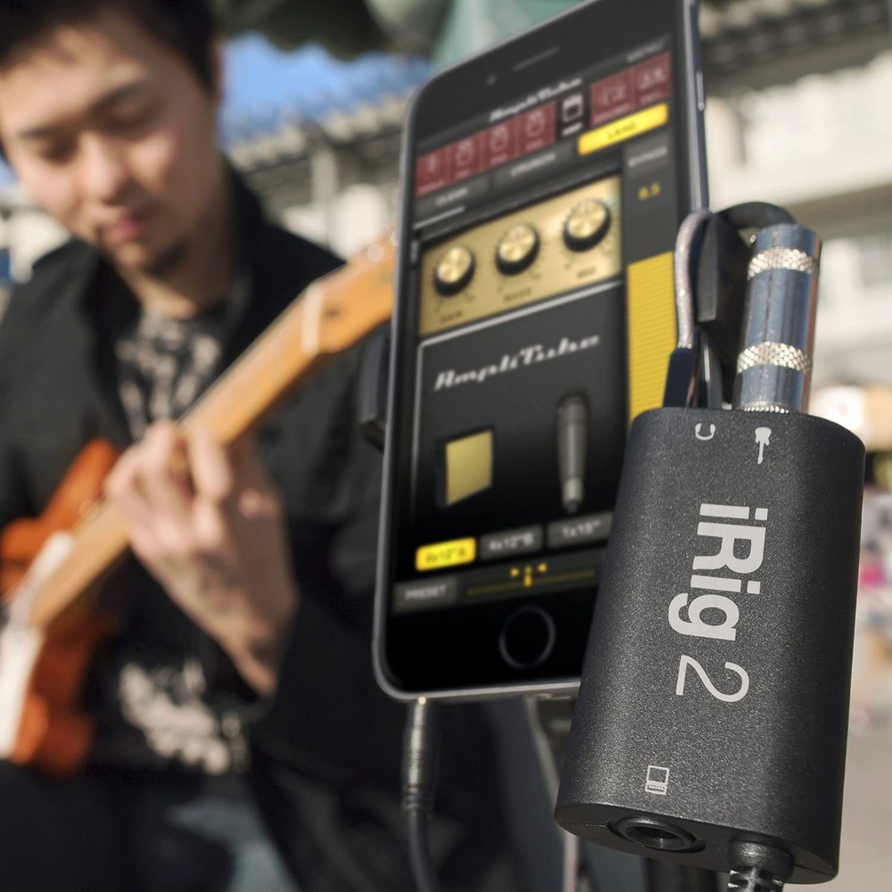iRig 2 portable guitar audio interface, lightweight audio adapter for iPhone ...