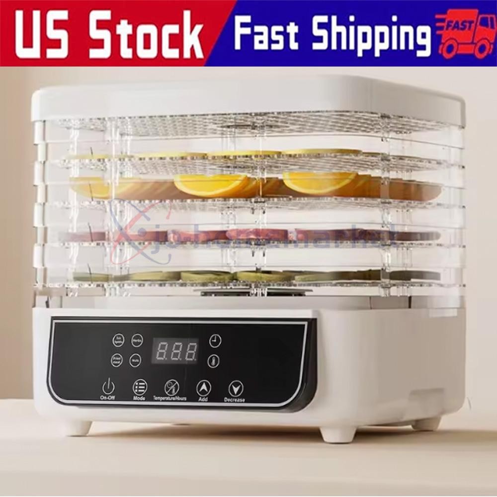 5-Trays Food Dehydrator Machine Adjustable Temperature for Jerky/Fruit/Vegetable