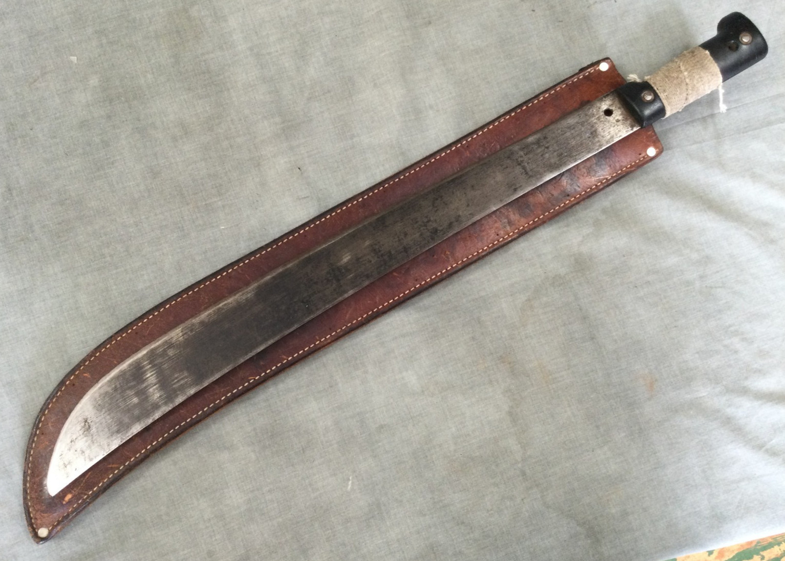 Vintage Machete Martindale 460 MADE IN ENGLAND - 21.5" Blade - Leather Sheath