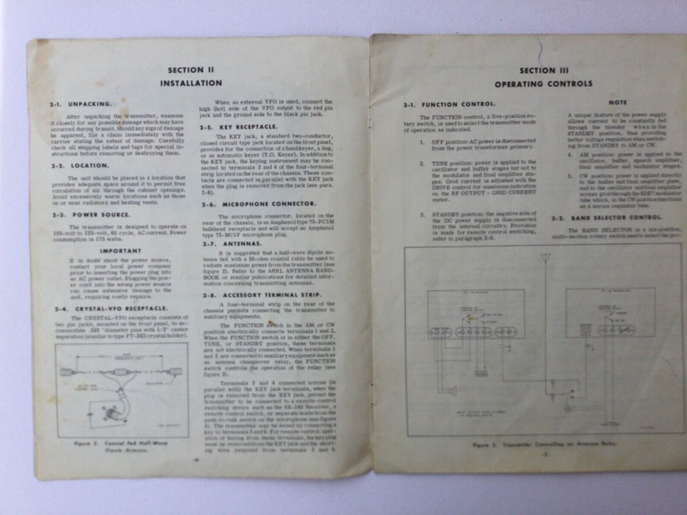 vintage Hallicrafters Transmitter HT 40 with original manual with schematics