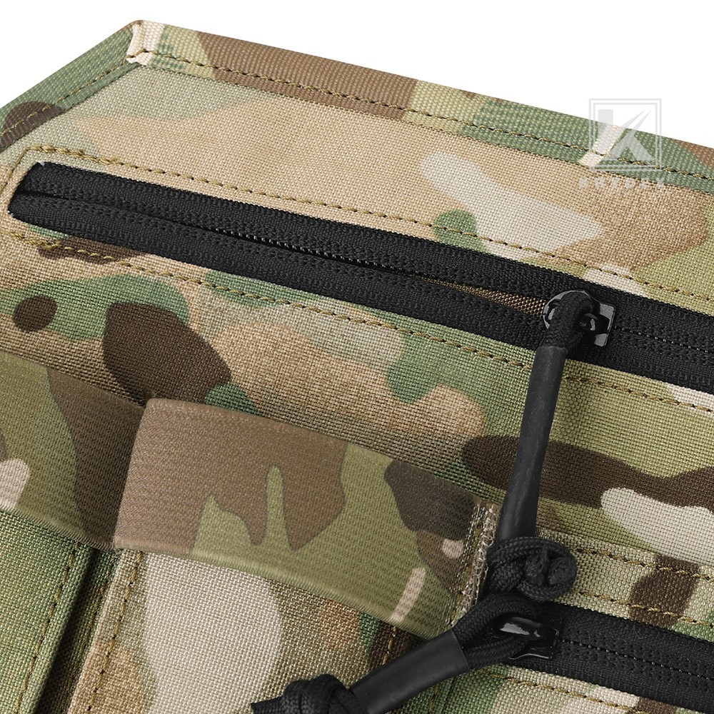 KRYDEX Tactical Organizer Panel Hook Backed Admin EDC Holder Lightweight MC Camo