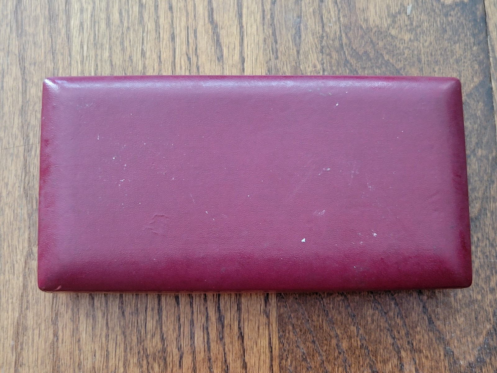 Vintage Coats & Clark's O.N.T. Sewing Box Burgundy Faux Leather Storage Case