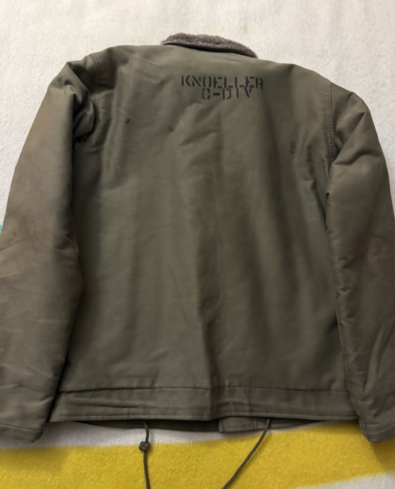 Vintage WW2 40s USN US Navy N1 Deck Jacket Size 38 Medium M Named NXsx 73744