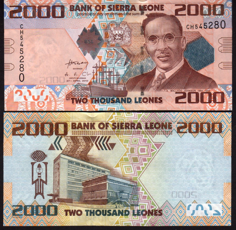 Sierra Leone 2000 Leones P31 2010 Mint Unc