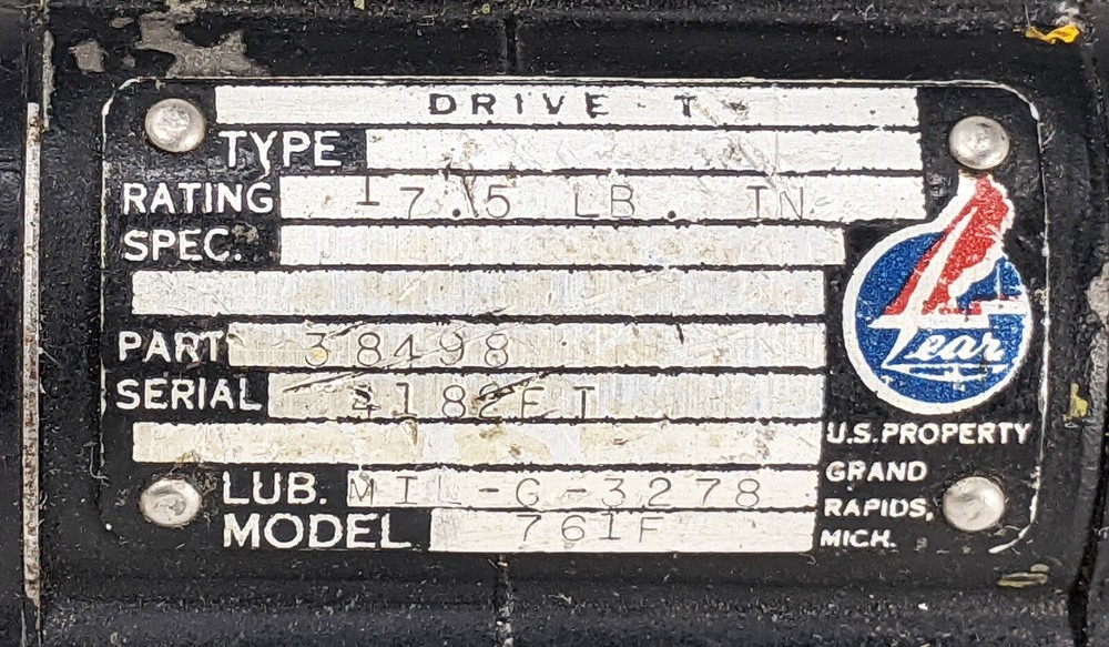 Gear Box T Drive / Lear / 761F / 38498 / PAIR (2)