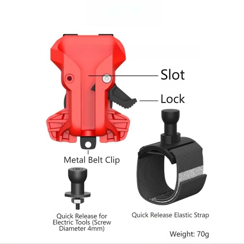 Quick Release Tool Metal Belt Mount Quick-release Design ABS Construction