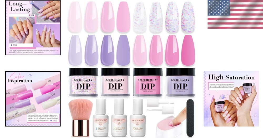 French Manicure Set - Spring Summer Colors