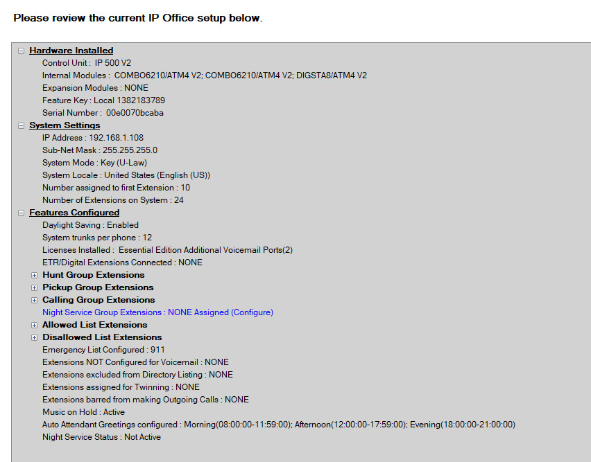 Avaya IPO 500V2 Basic 9.1.1.0 build 10