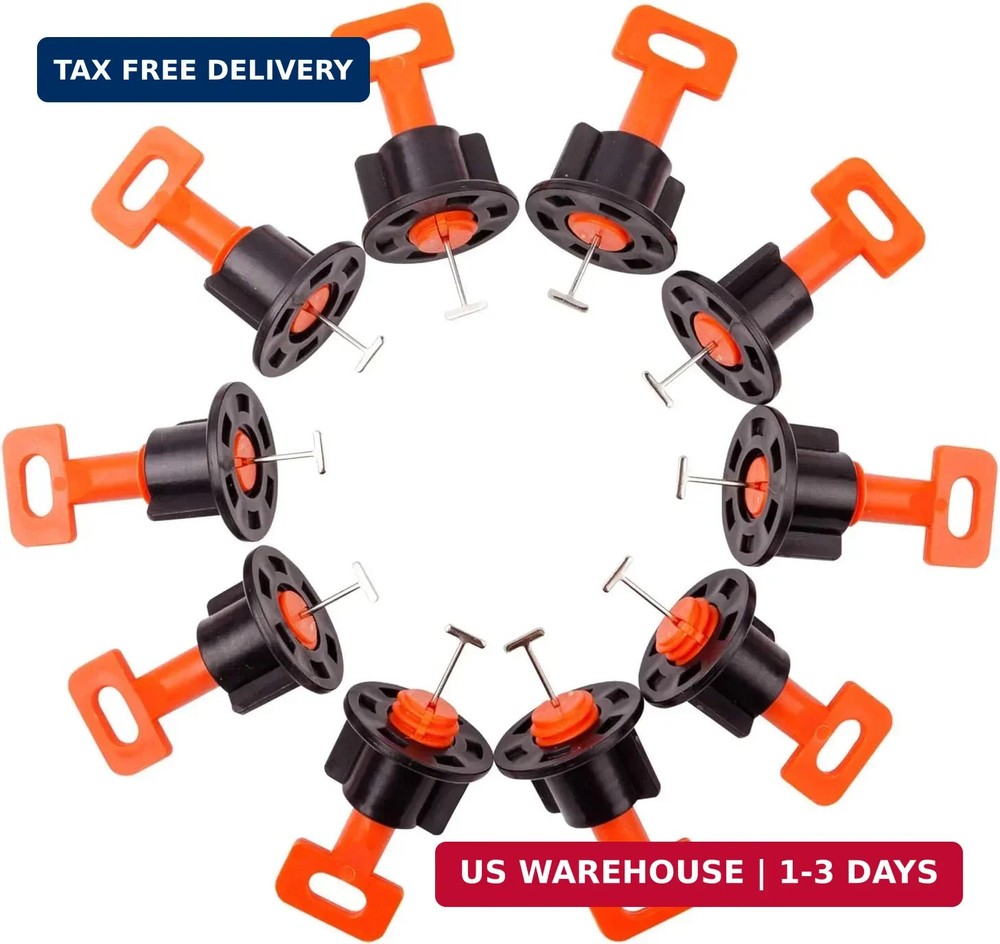 Tile Leveling System Kit 100pcs Reusable Leveler + 500pcs 2mm Spacers 2 Wrenches