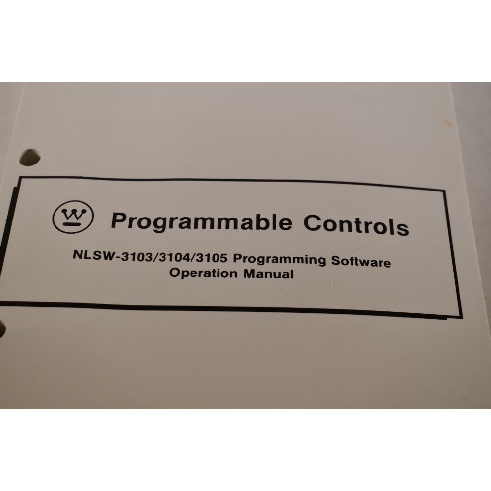 NEW Westinghouse NLSW-3103/3104/3105 Programming Software Operation Manual