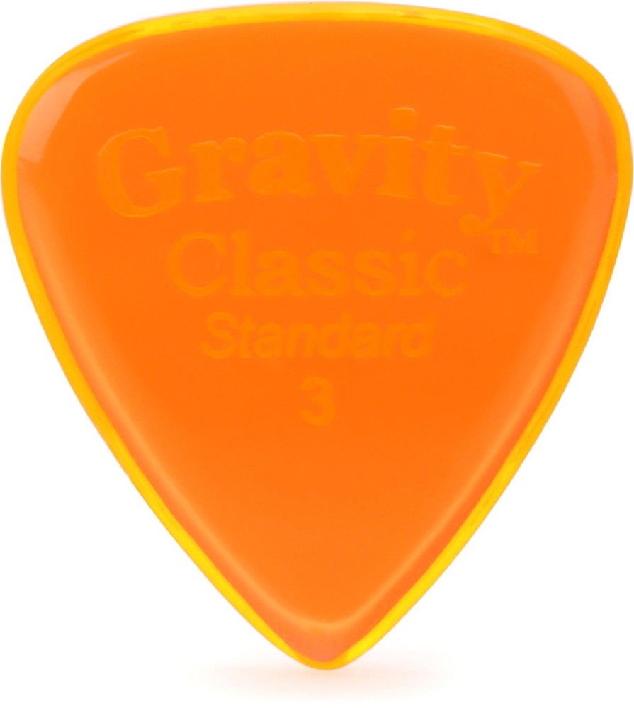Gravity Picks Classic - Standard Size, 3mm, Polished (5-pack) Bundle