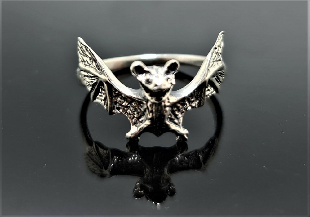 Bat Ring 925 Sterling Silver Vampire Gothic Rock Biker