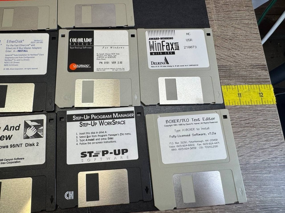 Vintage 3.5" PC Floppy Disk Lot – Software & Utilities – Untested