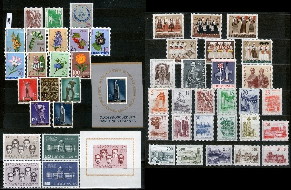 YUGOSLAVIA 1961 - COMPLETE MNH
