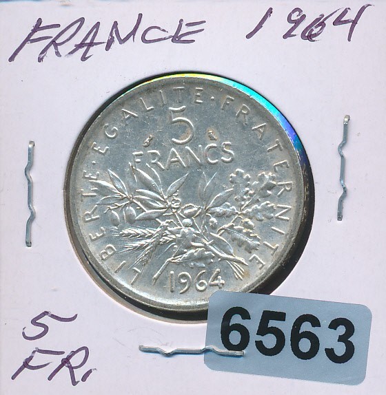 FRANCE - 5 FRANCS - 1964 SILVER - #6489