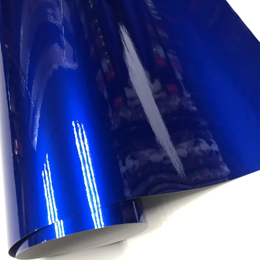 Metallic Glossy Vinyl Film Sticker Auto Wrap Adhesive Film Vehicle Air Release