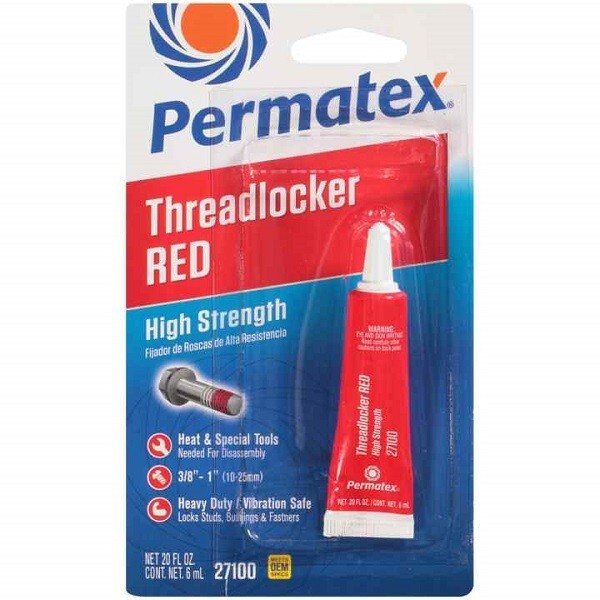 Permatex® 27100 - 6ml High Strength Threadlocker Red