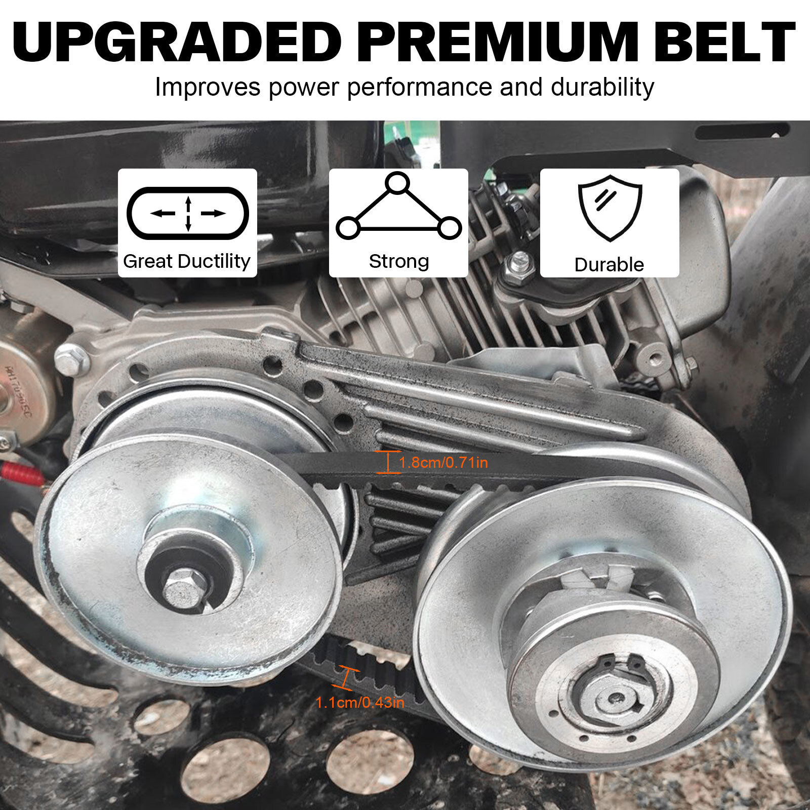 NEW🔥1"/3/4" 5/8" Clutch Go Kart Torque Converter 10t 12t Complete Cvt Combo 30