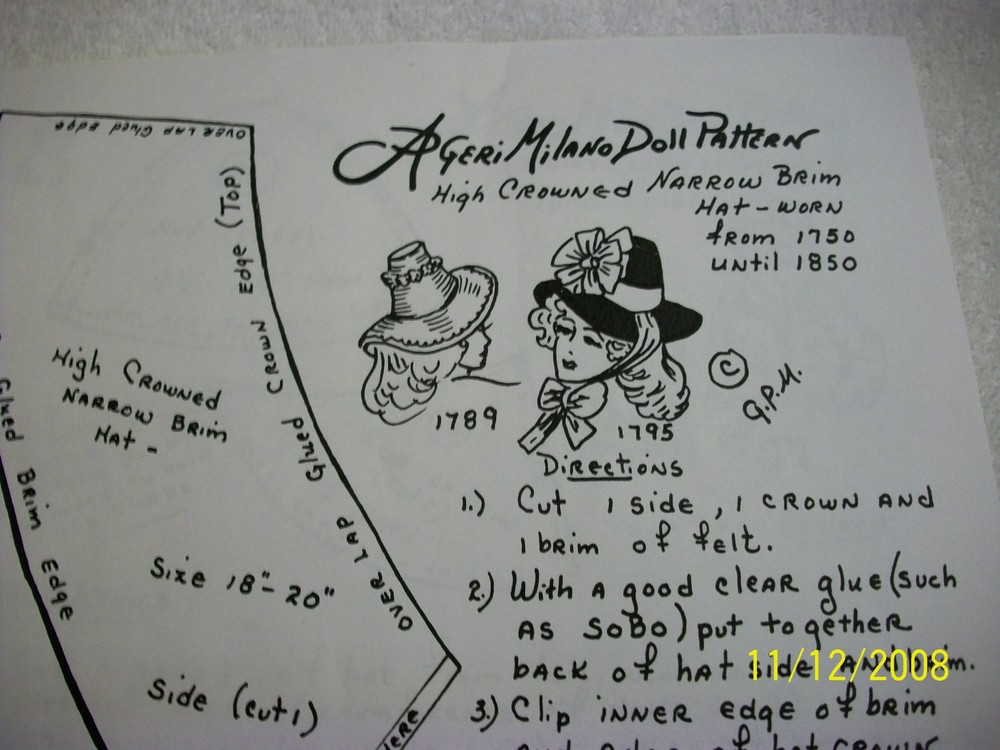 4 GERI MILANO HAT PATTERNS
