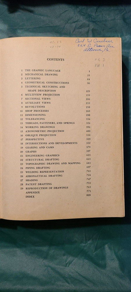 Technical Drawing Giesecke Mitchell Spencer HC 4th Ed.1958