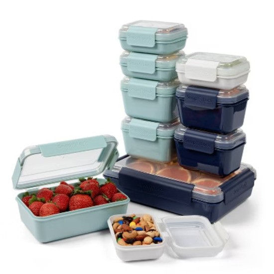 SnapLock Rectangular Food Storage Containers - 20pc