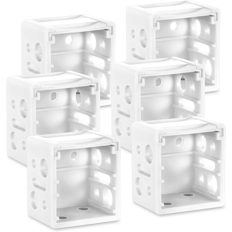 White Blind Brackets 6 Pack Plastic Mounting Hardware Easy Install