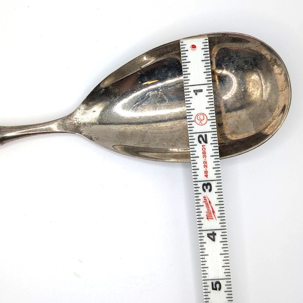 Towle Silver Salad Serving Spoon Beaded Antique Pattern 1977