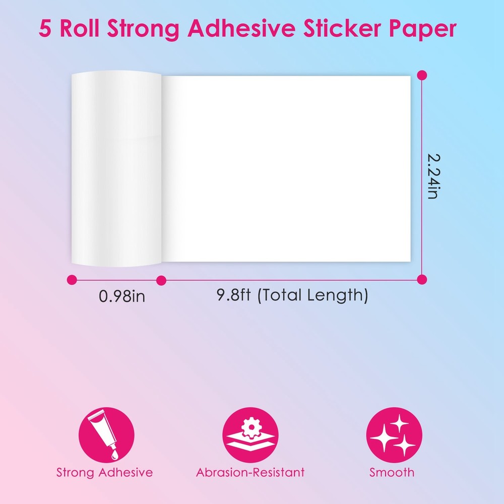 Sticker Printer Wireless Thermal Printer Portable Mini Sticker Maker Machine