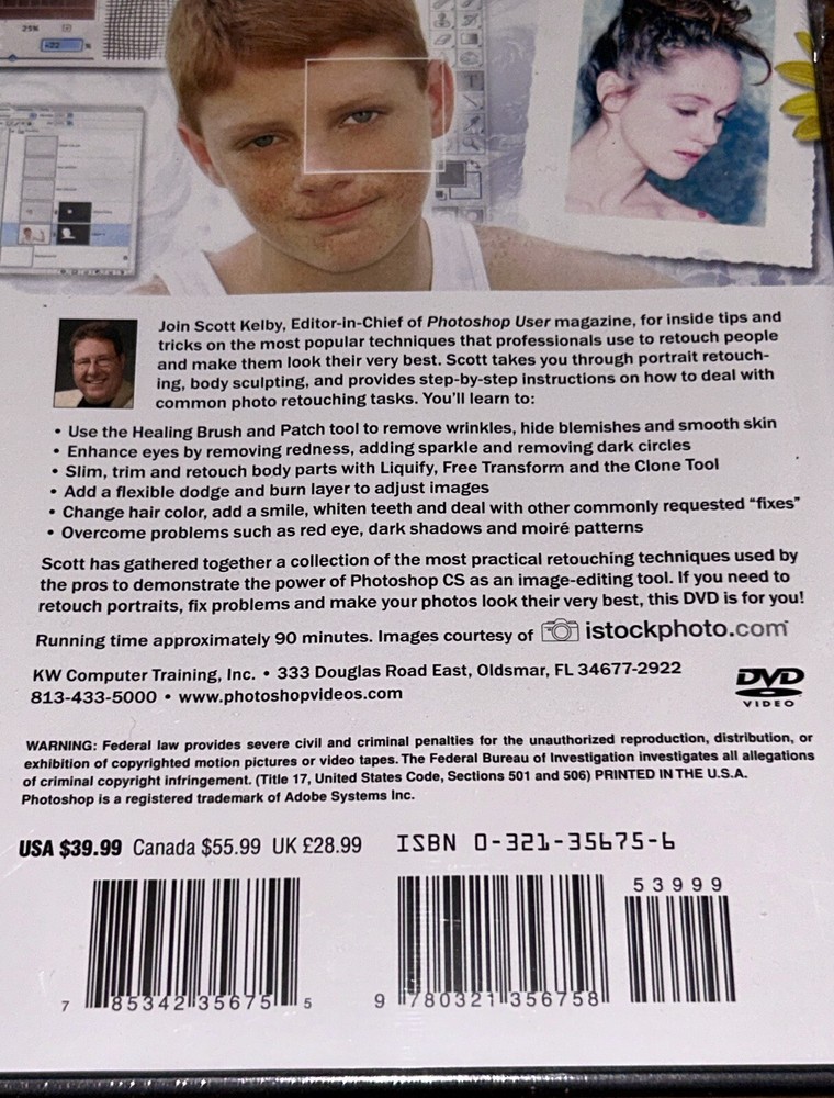 Photoshop CS Photo Retouching Secrets & CS2 Layer Techniques Computer DVD Set