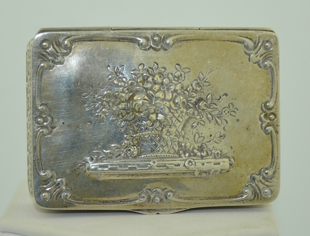 Sterling Silver Repousse German Trinket Box