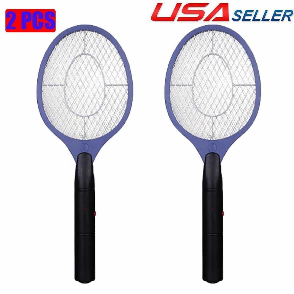 2PCS Battery Powered Handheld Electronic Mosquito Bug Zapper Swatter US