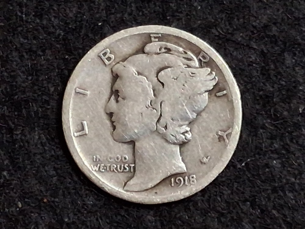 1918 D Mercury Dime