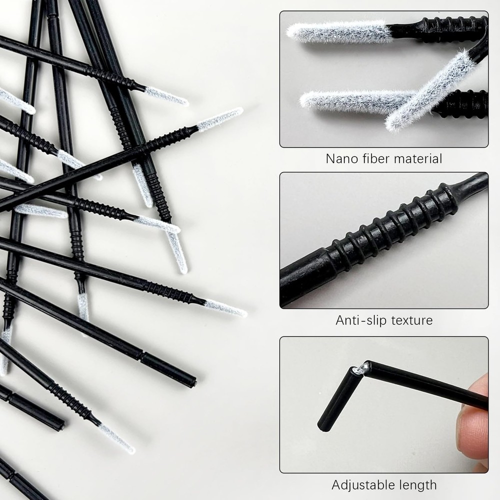 200PCS Disposable Micro Applicator Brushes – Mini Precision Swabs for...