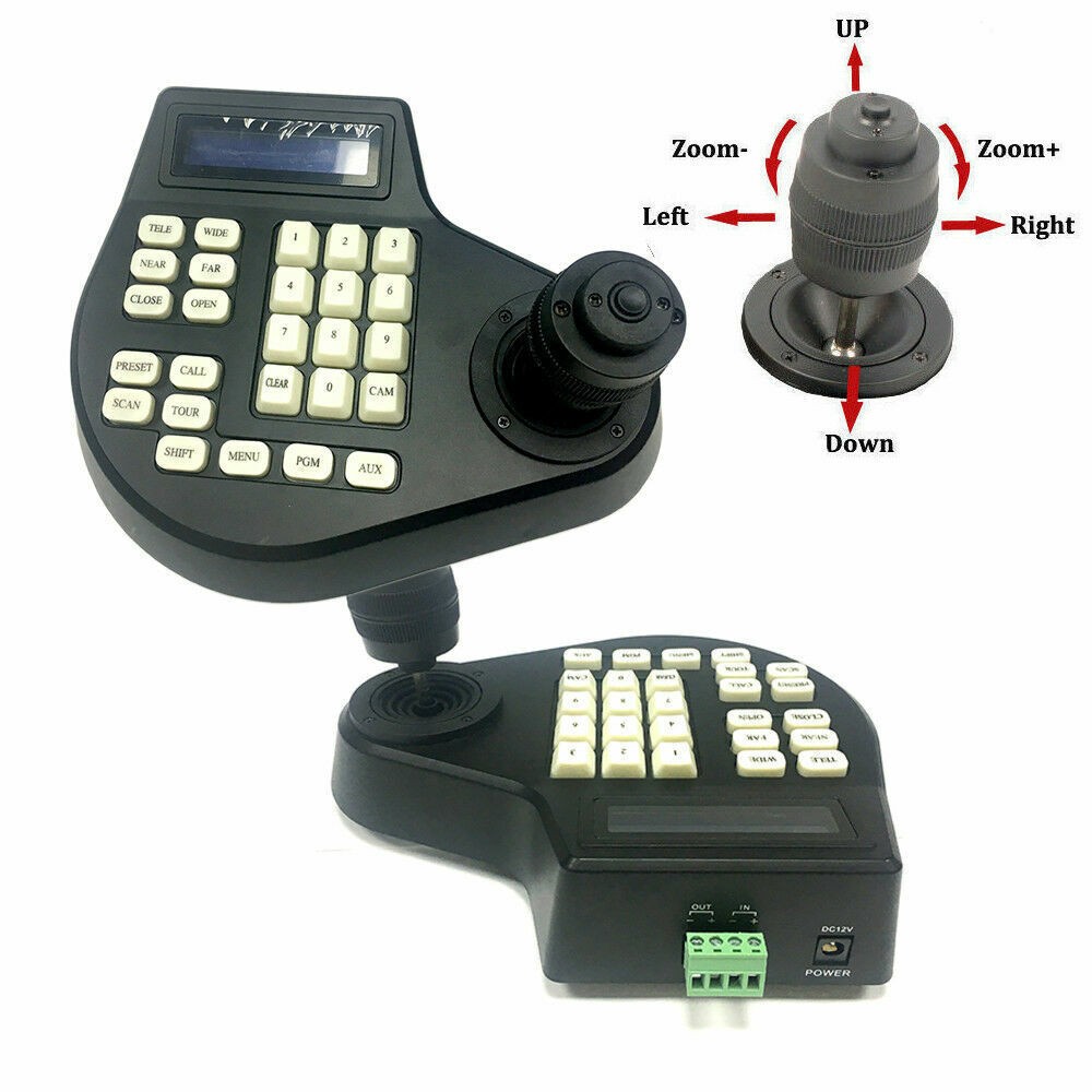 4 Axis Dimension joystick cctv keyboard controller for ptz Speed Dome Camera