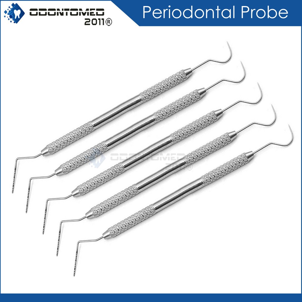 5 Dental Williams Explorer Unc 15/23 Color Coded Probe Double Instruments