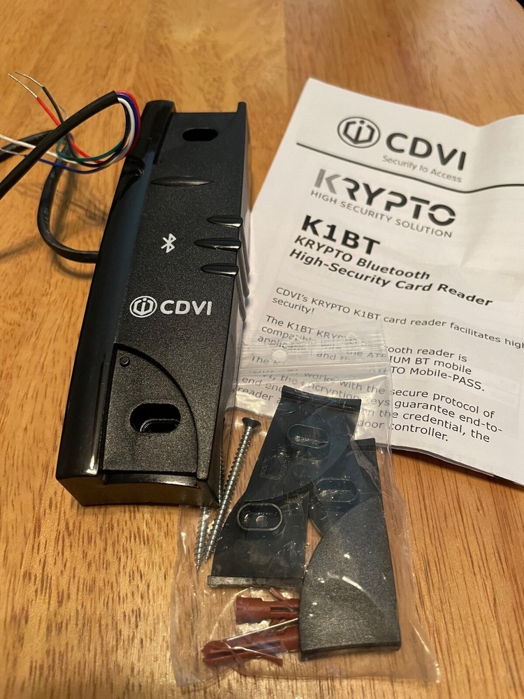 CDVI K1BT Proximity Card Reader Bluetooth Access Control KRYPTO