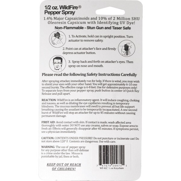 Wildfire Keychain Pepper Spray Self Defense Personal Protection Security 2-Pack