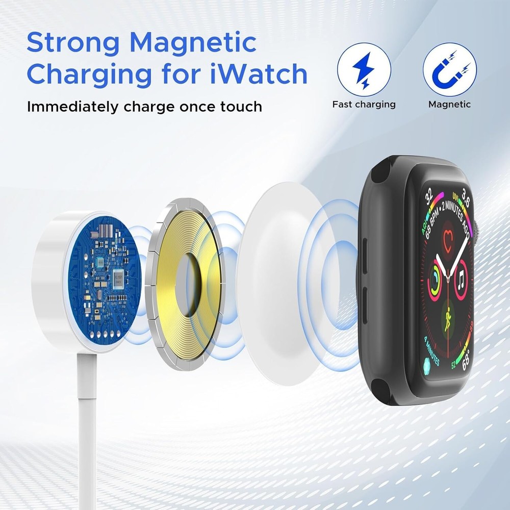 Universal Charging Cable Multi-Function iPhone USB Charger Cord 4 in 2 Fast -6ft