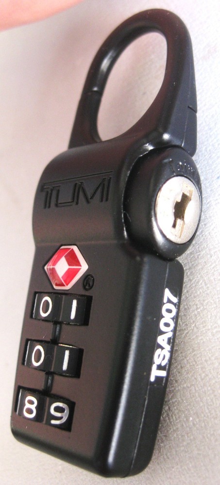Tumi Combination Lock, NEW, TSA007, Black, Black logo
