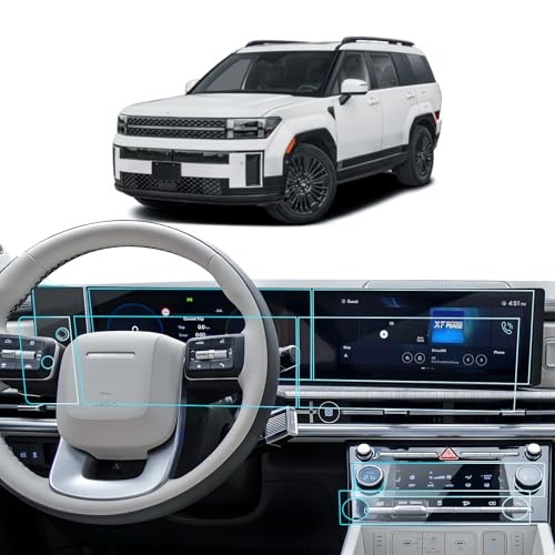 8PCS Car Screen Protector for 2024 2025 Santa Fe