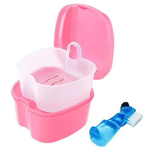 Denture Brush Retainer Case, Denture Case,Denture Cups Bath,Dentures Container