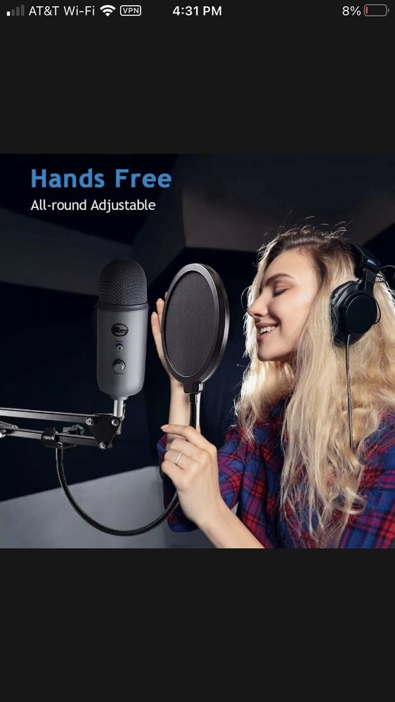 Recording Studio Professional Microphone Stand & Pop Filter Set